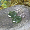 NZ Greenstone Koru Earrings Hapopo Pounamu