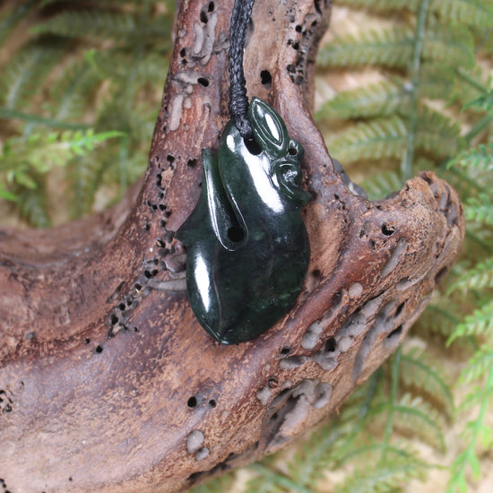 Manaia carved from Kawakawa Pounamu - NZ Greenstone