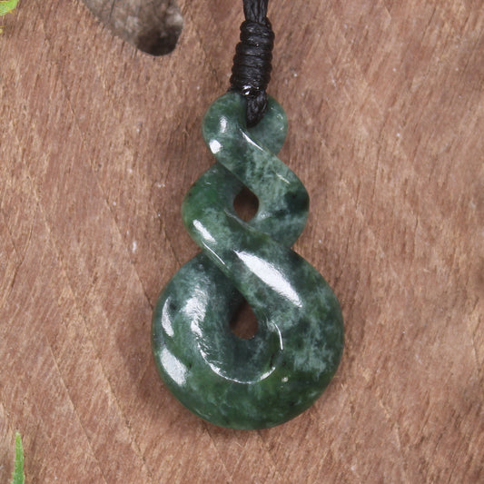 Twist carved from Kawakawa Pounamu - NZ Greenstone
