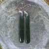 Roimata or Teardrop earrings carved from Kawakawa Pounamu - NZ Greenstone