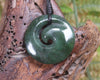 Koru pendant carved from Kawakawa Pounamu - NZ Greenstone