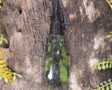 Roimata Teardrop carved from Douglas Creek Pounamu - NZ Greenstone