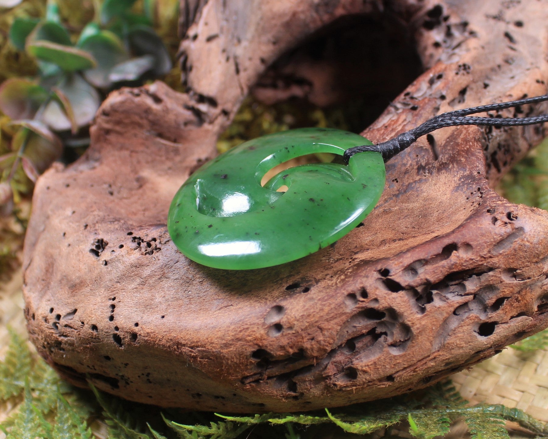 Koru carved from Hapopo Pounamu - NZ Greenstone