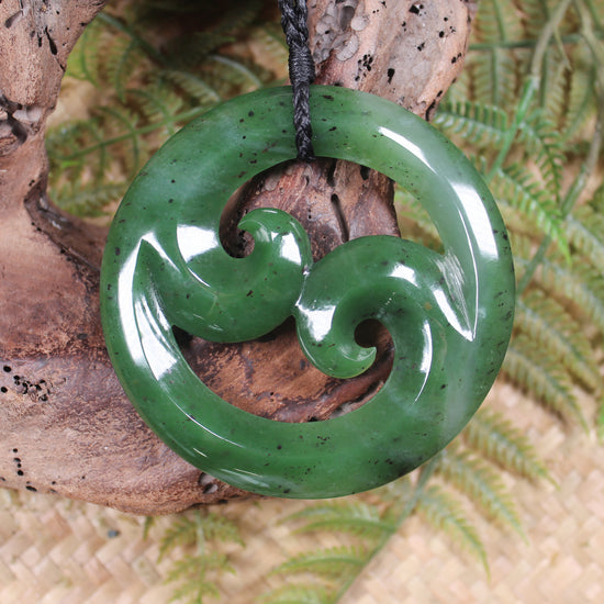 Koru carved from Hapopo Pounamu - NZ Greenstone