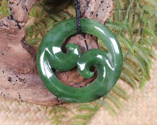Koru carved from Hapopo Pounamu - NZ Greenstone