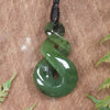 Twist or Pikorua carved from Hapopo Pounamu - NZ Greenstone