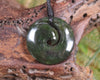 Koru carved from Rimu Pounamu - NZ Greenstone