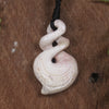 Whale bone twist pendant