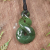 Twist or Pikorua carved from Hapopo Pounamu - NZ Greenstone