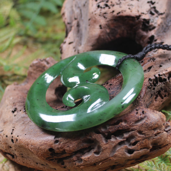 Koru carved from Hapopo Pounamu - NZ Greenstone