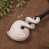 Whale bone twist pendant