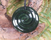 Koru pendant carved from Kawakawa Pounamu - NZ Greenstone