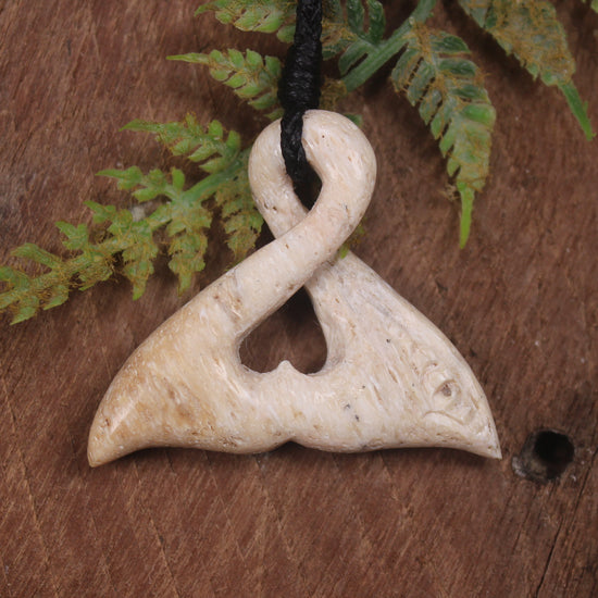 Whale bone Whale Tail Pendant