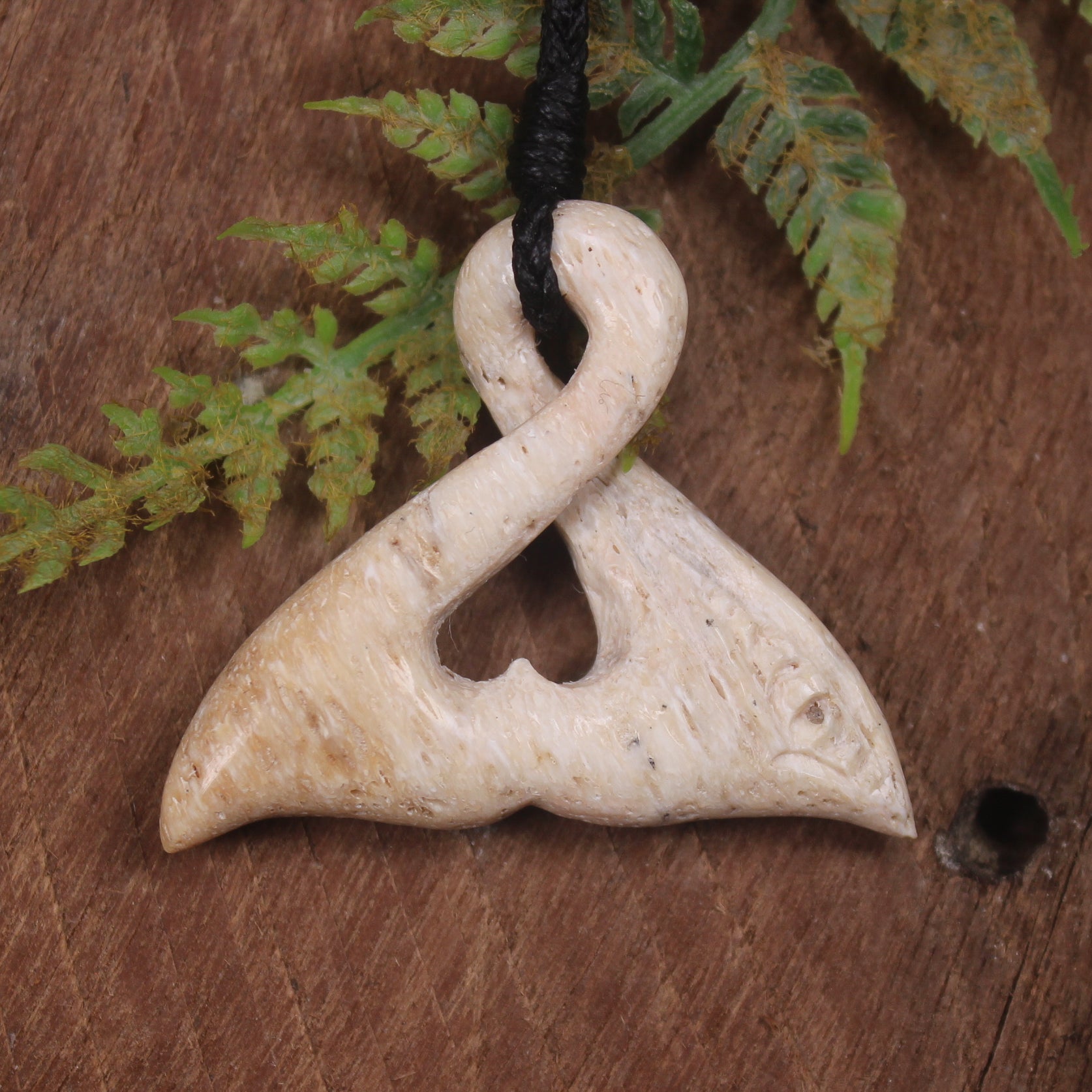 Whale bone Whale Tail Pendant