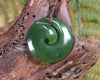 Koru pendant carved from Kawakawa Pounamu - NZ Greenstone