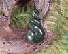 Twist or Pikorua carved from Rimu Pounamu - NZ Greenstone