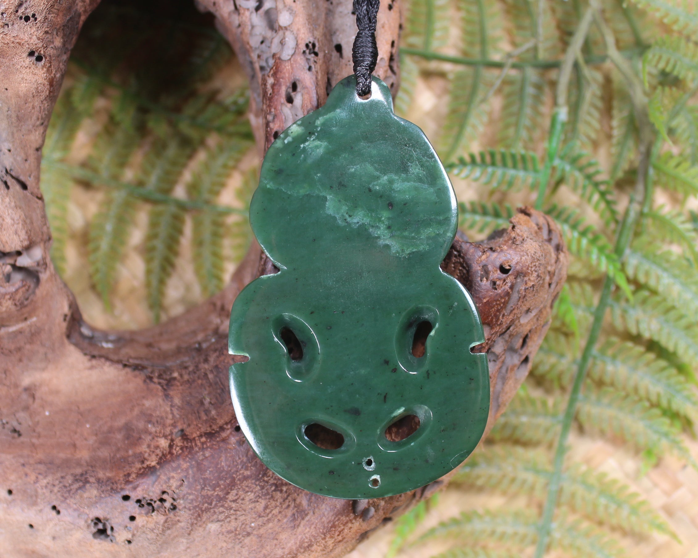 Hei Tiki carved from Kawakawa Pounamu - NZ Greenstone