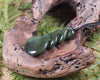 Twist or Pikorua carved from Rimu Pounamu - NZ Greenstone