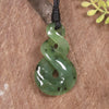Twist or Pikorua carved from Hapopo Pounamu - NZ Greenstone