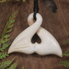 Whale bone Whale Tail Pendant