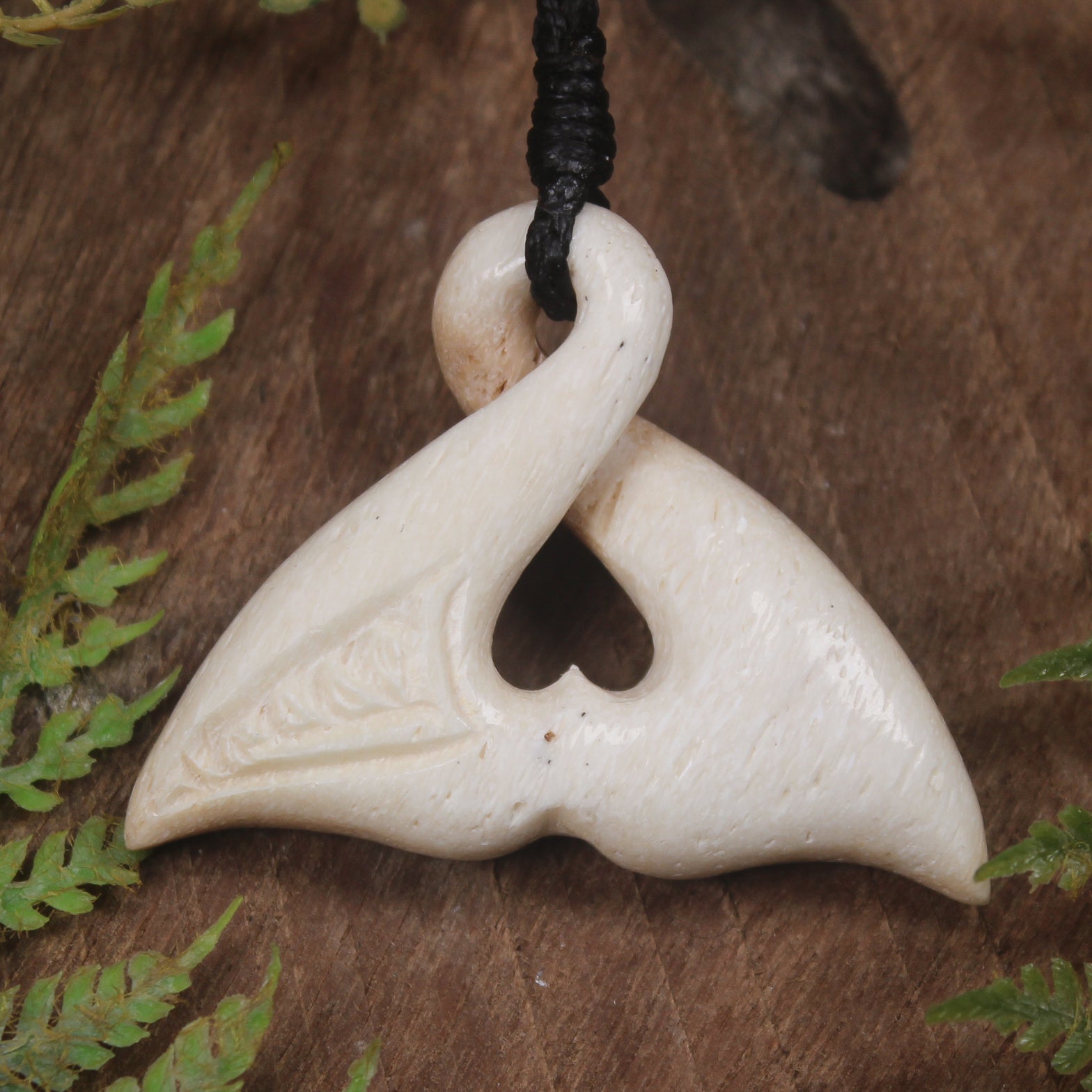 Whale bone Whale Tail Pendant