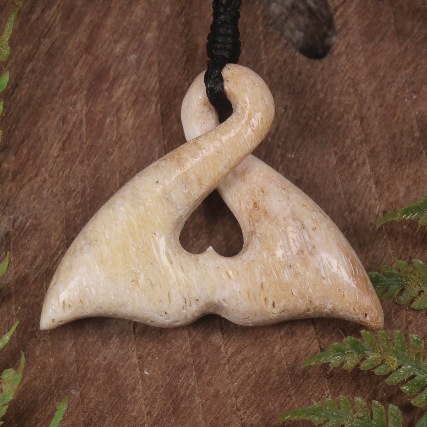 Whale bone Whale Tail Pendant