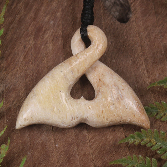 Whale bone Whale Tail Pendant
