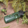 Hapopo Pounamu Toki with Koru - NZ Greenstone