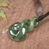 Twist or Pikorua carved from Hapopo Pounamu - NZ Greenstone