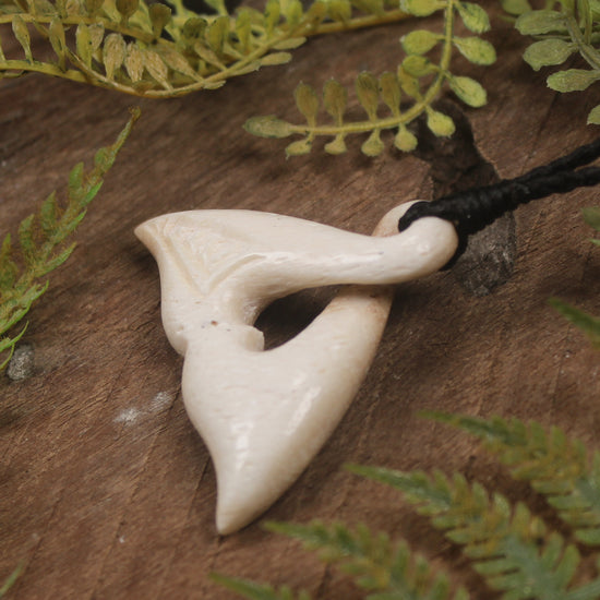Whale bone Whale Tail Pendant