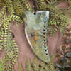 Tooth pendant carved from Inanga Pounamu - NZ Greenstone