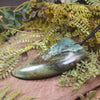 Tooth pendant carved from Inanga Pounamu - NZ Greenstone