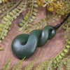 Twist carved from Kawakawa Pounamu - NZ Greenstone