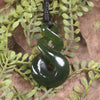 Twist carved from Kawakawa Pounamu - NZ Greenstone