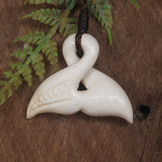 Whale bone Whale Tail Pendant