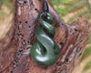 Twist carved from Kawakawa Pounamu - NZ Greenstone