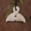 Whale bone Whale Tail Pendant