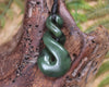 Twist carved from Kawakawa Pounamu - NZ Greenstone
