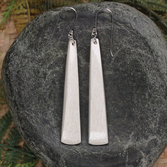 Earrings carved from Whale Bone