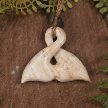 Whale bone Whale Tail pendant