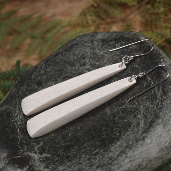Earrings carved from Whale Bone