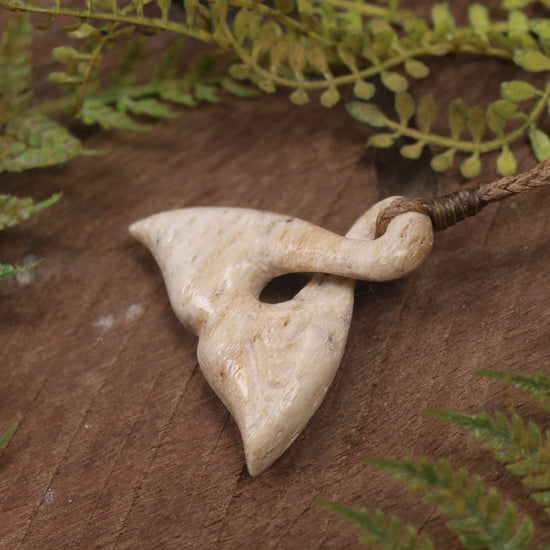 Whale bone Whale Tail pendant