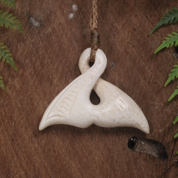 Whale bone Whale Tail Pendant