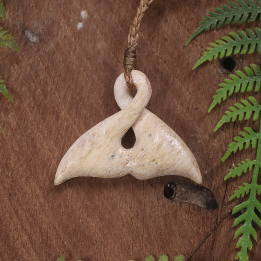 Whale bone Whale Tail Pendant