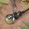 Twist or Pikorua carved from Flower Jade Pounamu - NZ Greenstone