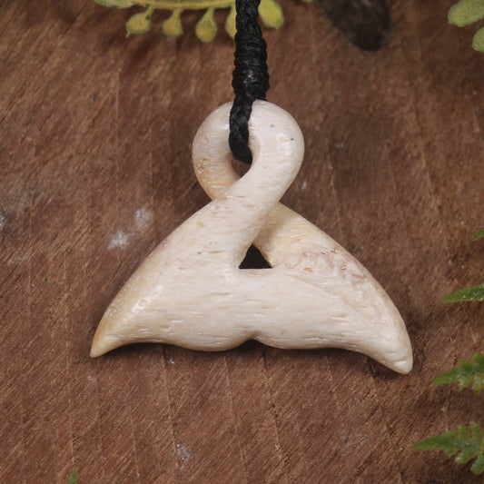 Whale bone Whale Tail Pendant