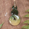 Twist or Pikorua carved from Flower Jade Pounamu - NZ Greenstone