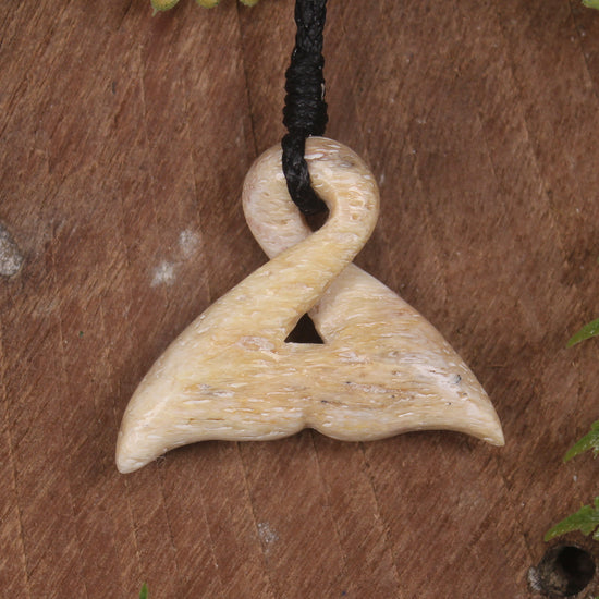 Whale bone Whale Tail Pendant
