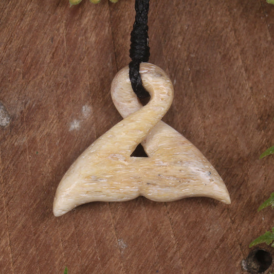 Whale bone Whale Tail Pendant