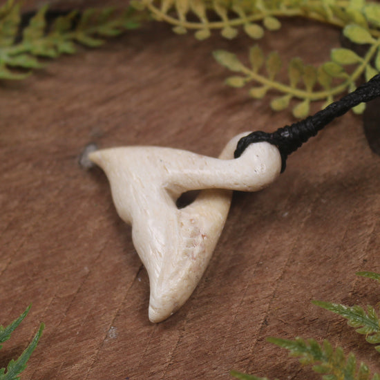 Whale bone Whale Tail Pendant